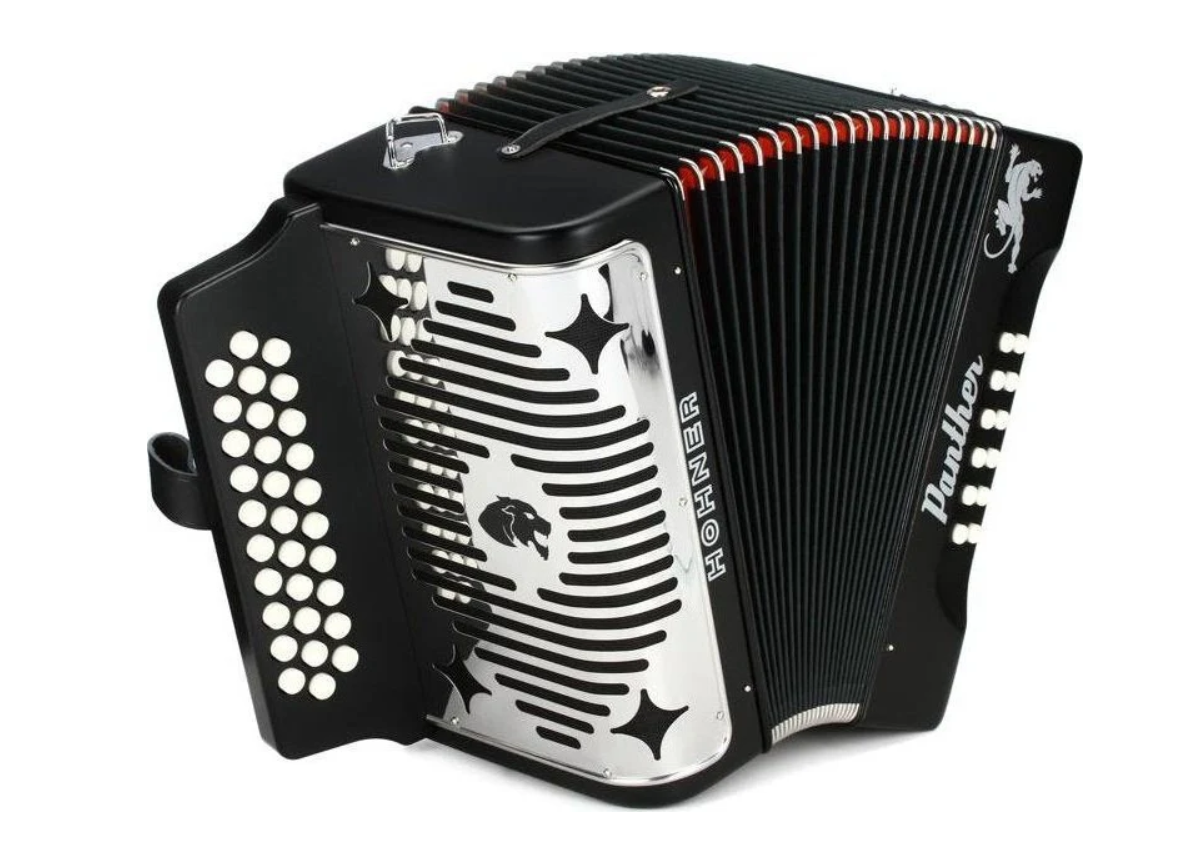Hohner Panther Diatonic Accordion - F/Bb/Eb (FA) - Black