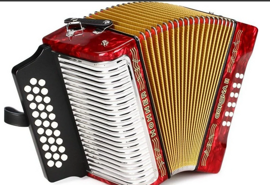 Hohner Button Accordion Corona II GCF Red