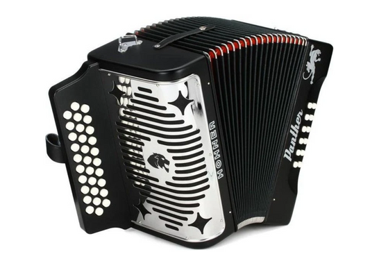 Hohner Panther Diatonic Accordion - F/Bb/Eb (FA) - Black